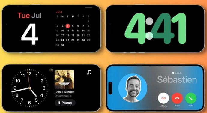 于洪苹果手机维修分享iOS17横屏充电待机显示有什么好处 