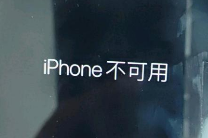 于洪苹果服务网点分享锁屏界面显示“iPhone 不可用”如何解决 